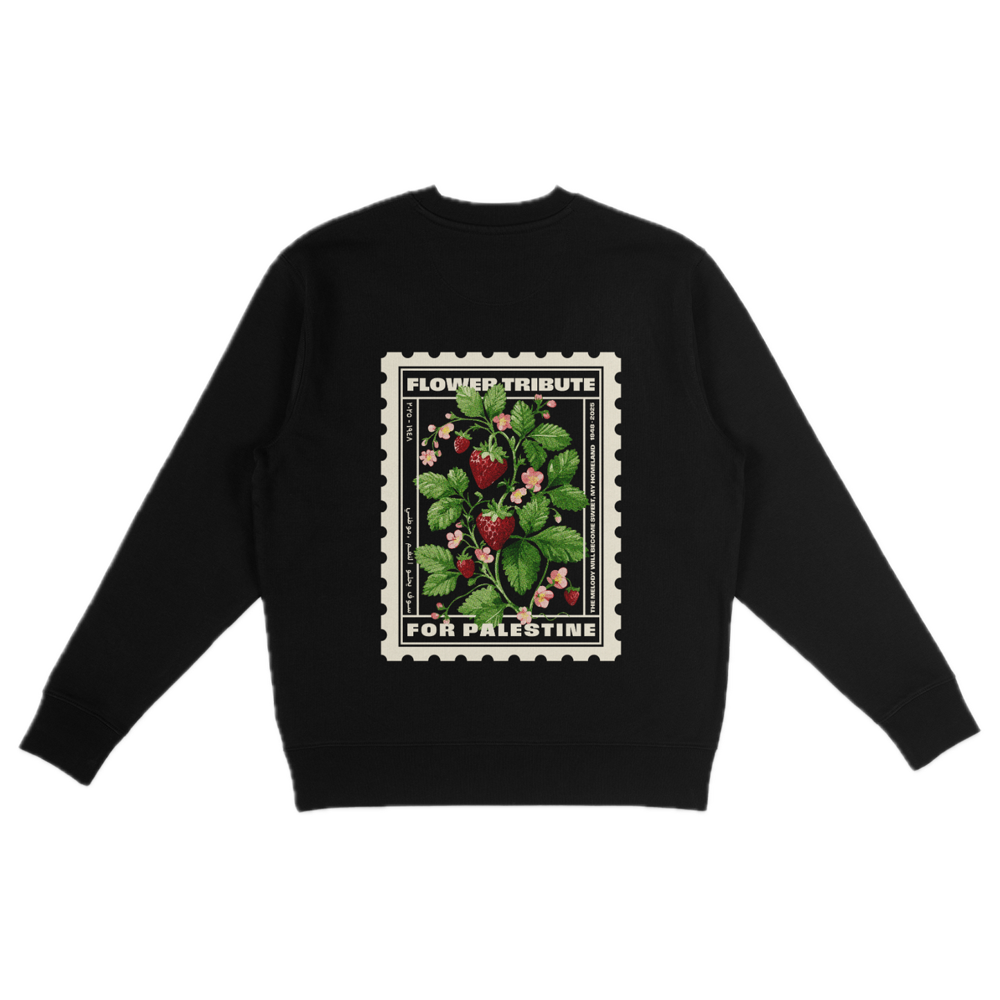 Black Sweatshirt | Strawberries