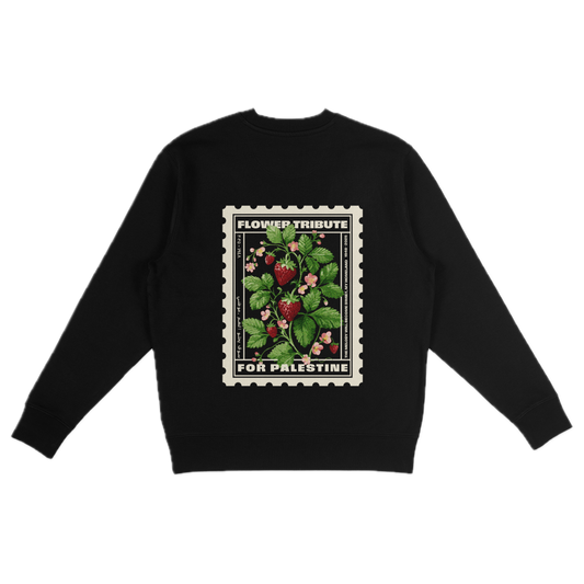 Black Sweatshirt | Strawberries