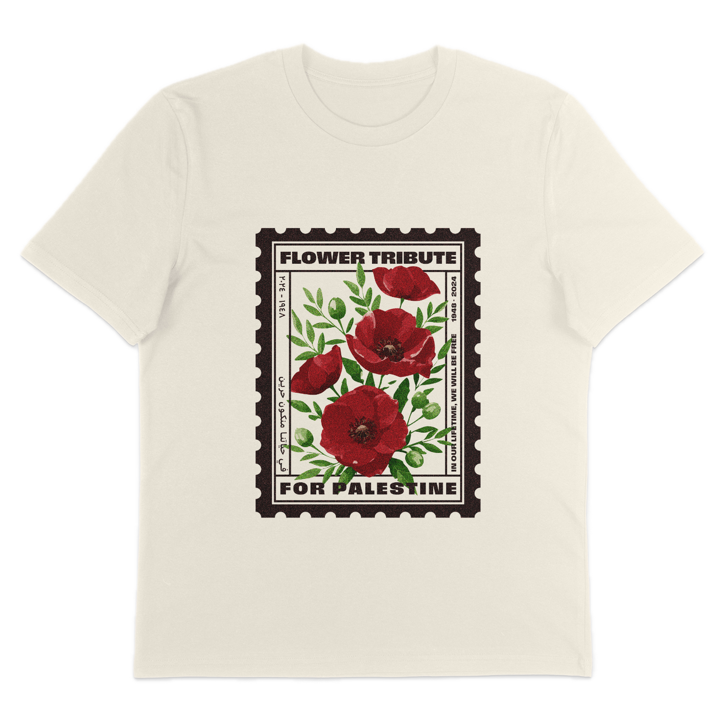 Natural T-Shirt | Poppies