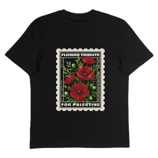 Black T-Shirt | Poppies