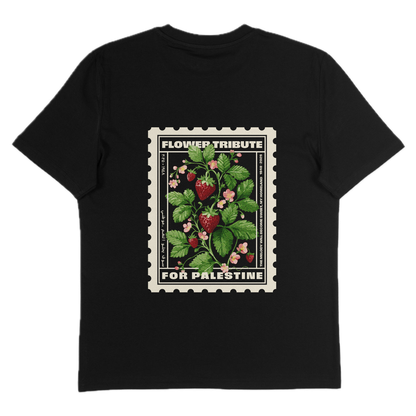 Black T-Shirt | Strawberries