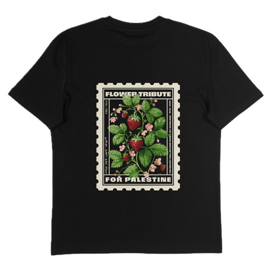 Black T-Shirt | Strawberries