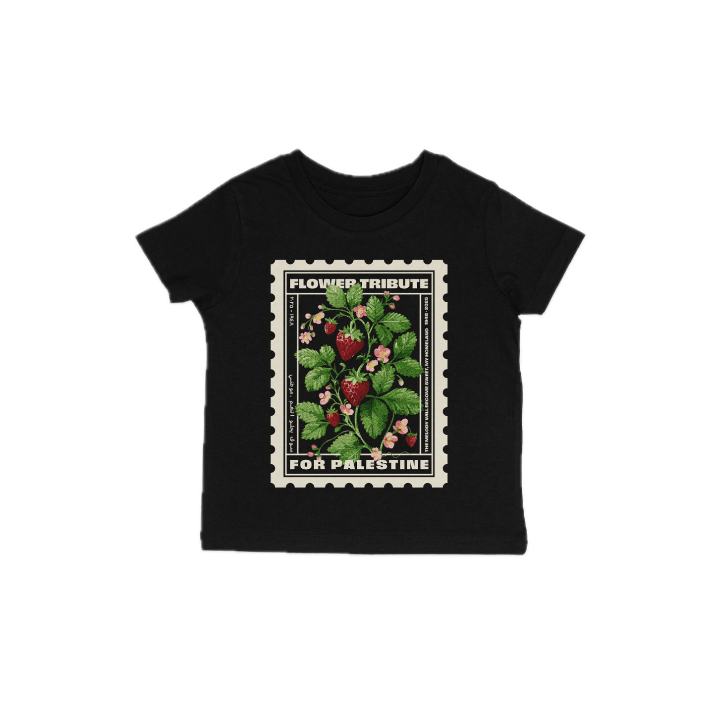 Black Kids T-Shirt | Strawberries